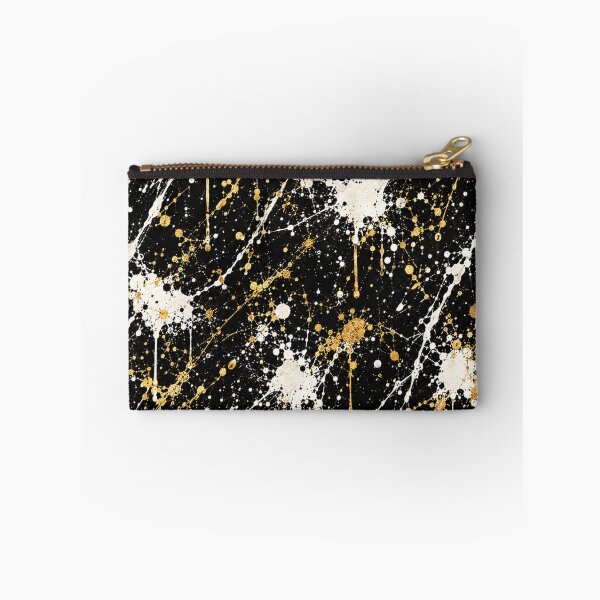 Item preview, Gilded Monochrome Splatter Action Abstract Art designed and sold by THE SPLATTERED HAUS BY SAGE BANKS.