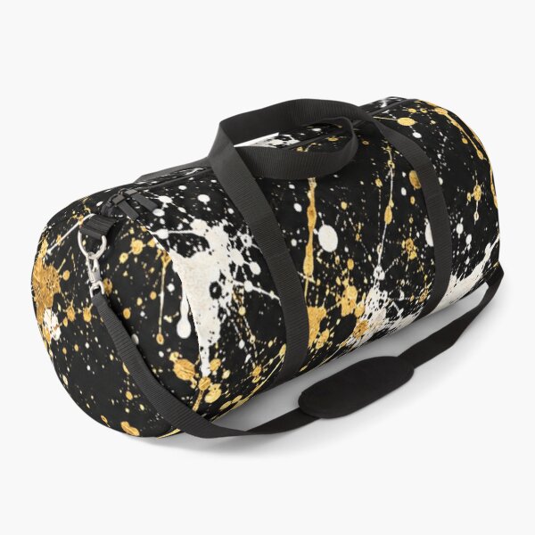 Item preview, Gilded Monochrome Splatter Action Abstract Art designed and sold by THE SPLATTERED HAUS BY SAGE BANKS.