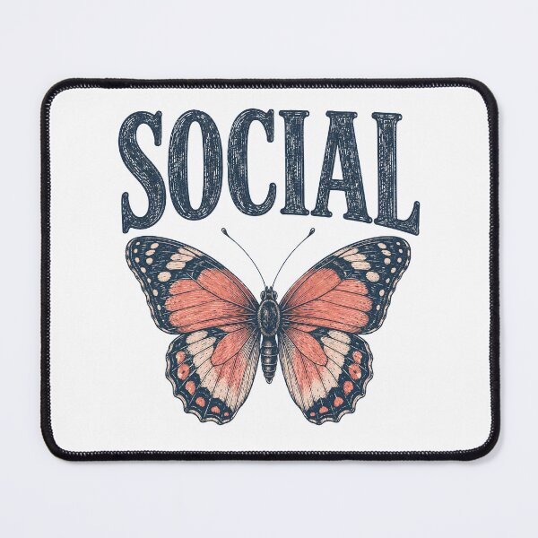 Item preview, Social Butterfly Vintage Retro designed and sold by Auchi_Verse.