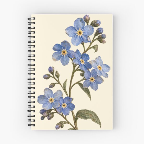 Item preview, Vintage Blue Forget Me Not Flowers Botanical Art designed and sold by jianina-alondra.