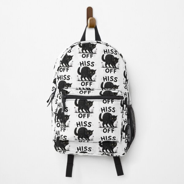 Item preview, HISS OFF Black Cat Mean Angry Feline Illustration designed and sold by OlyvieArt.
