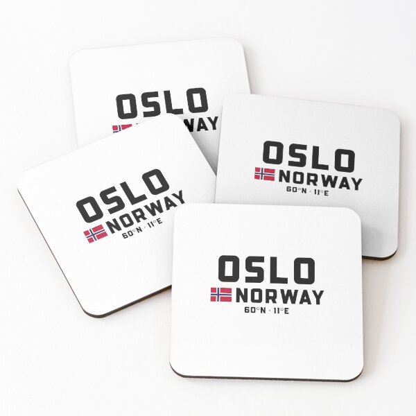 Item preview, Oslo Norway Coordinates and Flag designed and sold by Andersce.