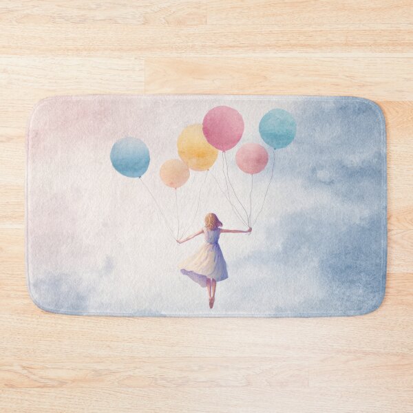 Item preview, Girl holding balloons in sky designed and sold by anytka.