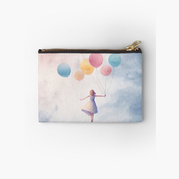 Item preview, Girl holding balloons in sky designed and sold by anytka.