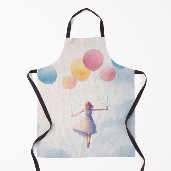 Item preview, Girl holding balloons in sky designed and sold by anytka.