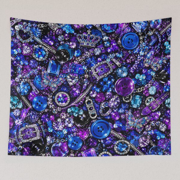 Item preview, Royal Sapphire and Amethyst Assemblage Mixed Media Art designed and sold by THE SPLATTERED HAUS BY SAGE BANKS.