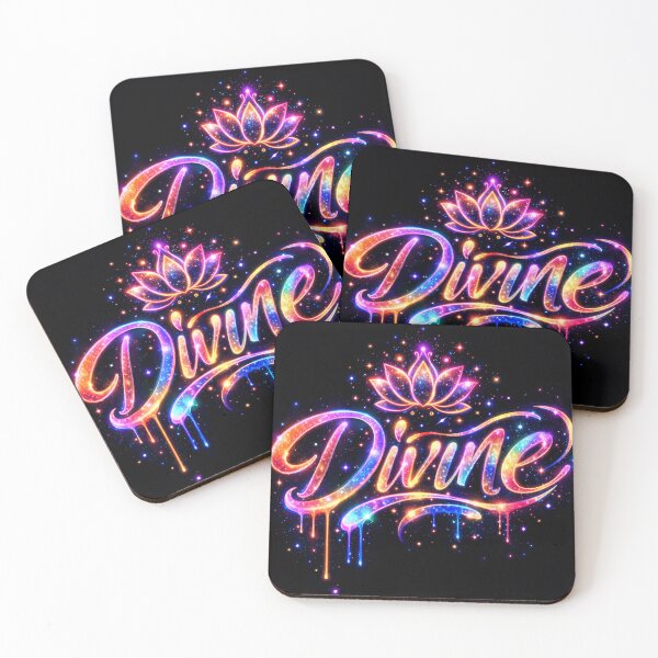 Item preview, DIVINE — Neon Cosmic Drip Graffiti designed and sold by NeonSpiritArt.