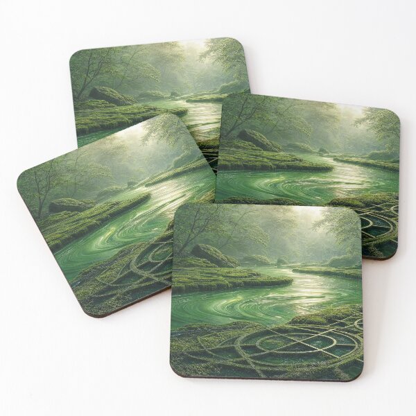 Item preview, Lush Mossy Forest River Flower of Life | Monkeybusiness designed and sold by monkeybusiness.pt.