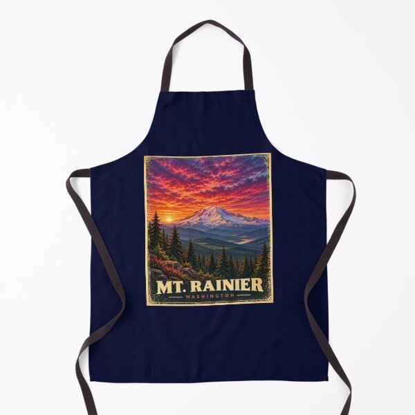 Item preview, Mt. Rainier Sunset Vintage Travel Poster designed and sold by Swanny's Custom T-shirt and Gift Designs.