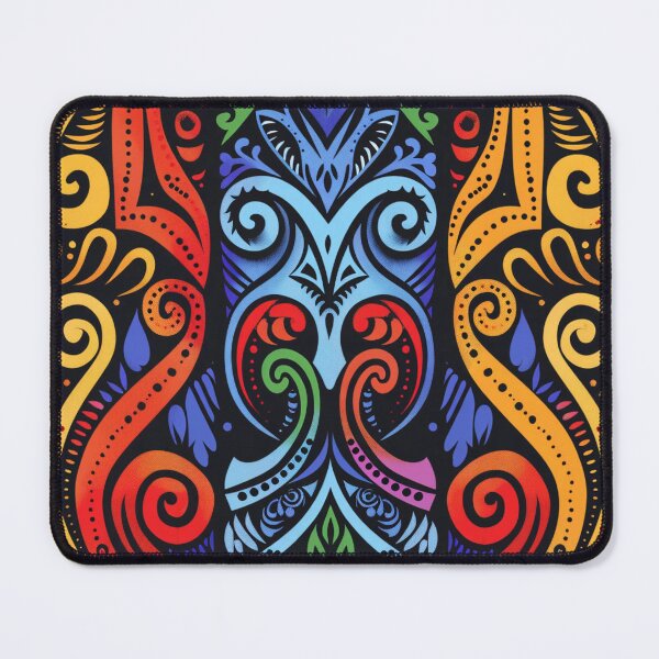 Item preview, Polynesian Mix Maori Art Design Tribal Pattern Rainbow Symmetrical designed and sold by GrinGalore.