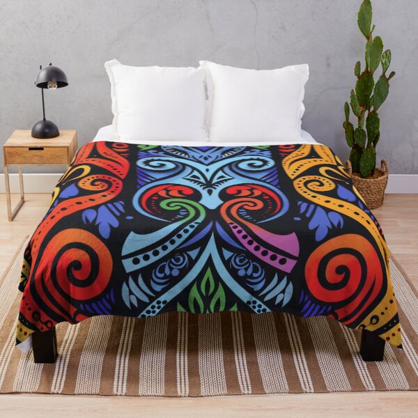 Item preview, Polynesian Mix Maori Art Design Tribal Pattern Rainbow Symmetrical designed and sold by GrinGalore.