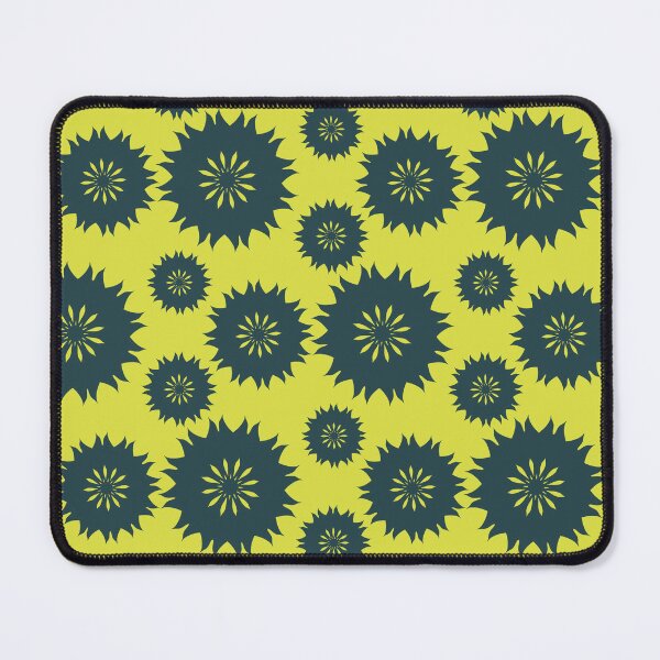 Item preview, Bold Sunburst Floral Geometric Repeat in Lime and Teal designed and sold by StefanStudioArt.