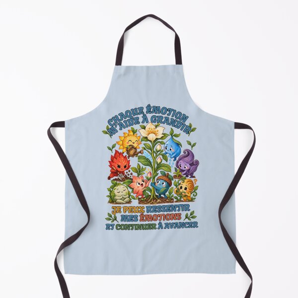 Aperçu de l'œuvre Chaque émotion m’aide à grandir – T-shirt Affiche éducative des émotions créée et vendue par NinaCreator.