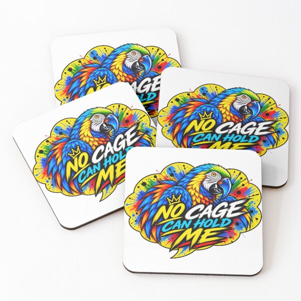 Item preview, No Cage Can Hold Me – Colorful Macaw Street Art designed and sold by SidneiSampaioStudio.