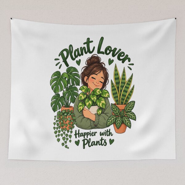 Item preview, Plant Lover – Happier with Plants Cute Houseplant Design designed and sold by NovaNest  Studio.