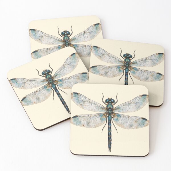 Item preview, Vintage Blue Dragonfly Antique Botanical Insect Art designed and sold by jianina-alondra.
