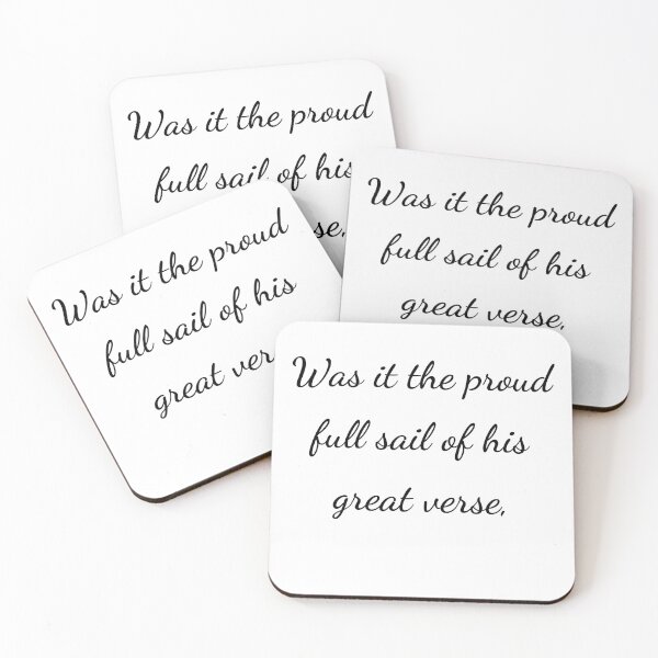 Item preview, “Was it the proud full sail of his great verse,” - handwriting black designed and sold by ariksworld.