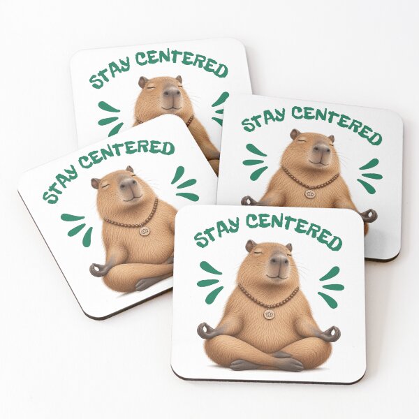 Item preview, Stay Centered Capybara Meditation Yoga Design designed and sold by gomood.