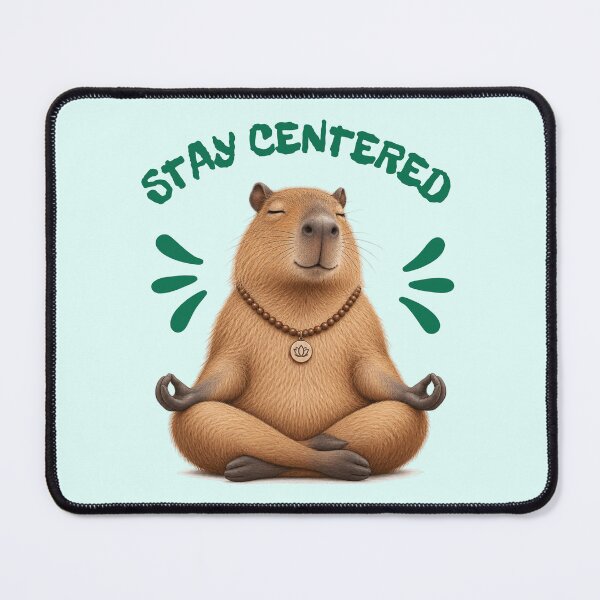 Item preview, Stay Centered Capybara Meditation Yoga Design designed and sold by gomood.