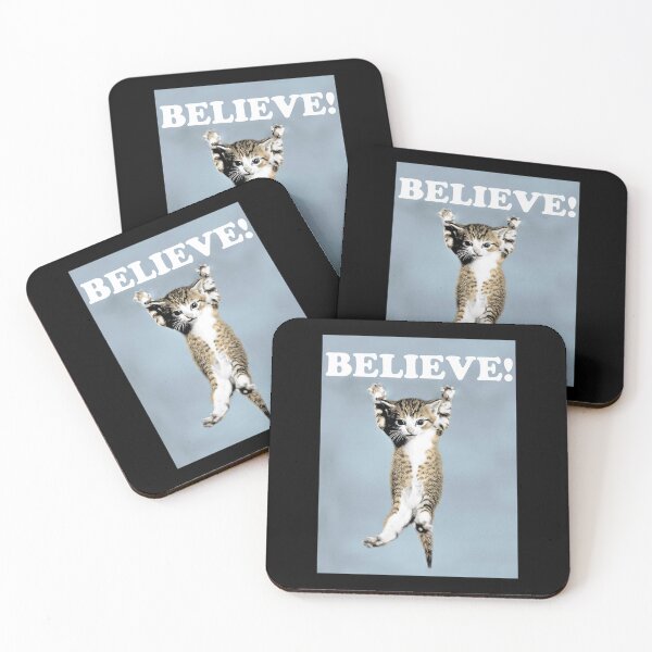Item preview, Believe Cat Poster designed and sold by PearsonKim.