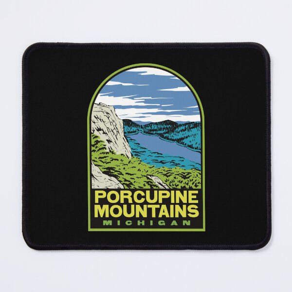 Item preview, Porcupine Mountains Michigan Vintage Travel Illustration designed and sold by HalpinDesign.