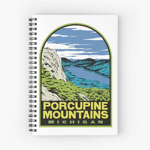 Item preview, Porcupine Mountains Michigan Vintage Travel Illustration designed and sold by HalpinDesign.