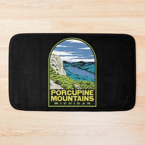 Item preview, Porcupine Mountains Michigan Vintage Travel Illustration designed and sold by HalpinDesign.