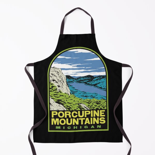 Item preview, Porcupine Mountains Michigan Vintage Travel Illustration designed and sold by HalpinDesign.