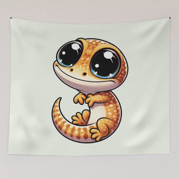 Item preview, Cute Wide Eyed Gecko Kawaii Lizard Adorable Reptile designed and sold by Safe Haven Pets.