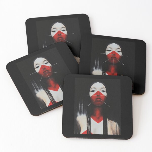 Item preview, Beautiful Black And Red Fine Art Japanese Illustration designed and sold by PearsonKim.