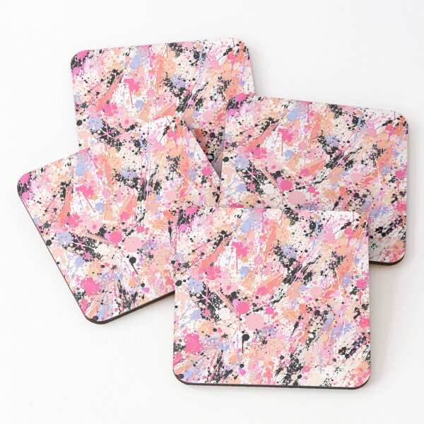 Item preview, Blush and Black Splatter Action Abstract Art designed and sold by THE SPLATTERED HAUS BY SAGE BANKS.