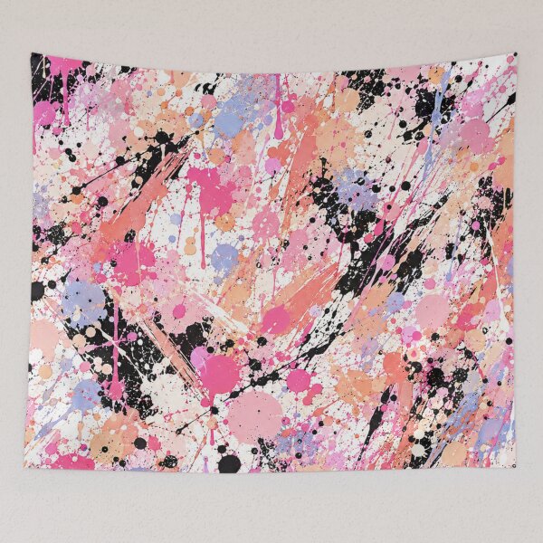 Item preview, Blush and Black Splatter Action Abstract Art designed and sold by THE SPLATTERED HAUS BY SAGE BANKS.