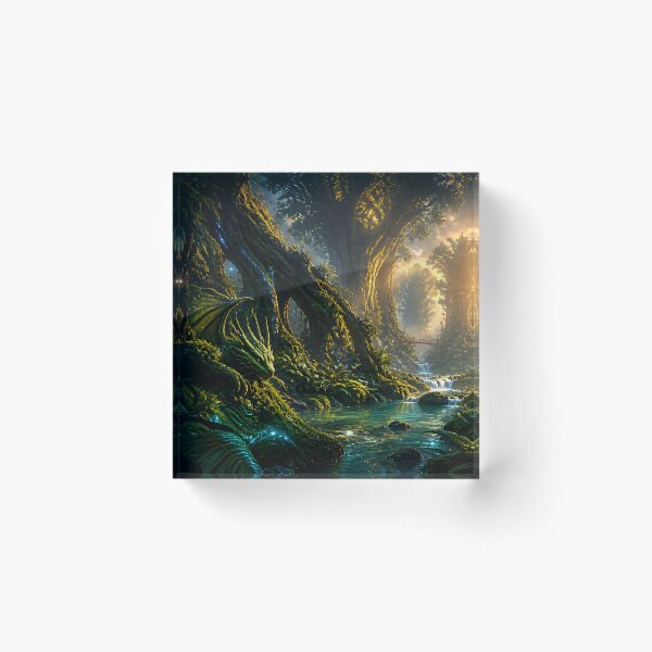 Item preview, Camouflaged Dragon Hides From a Golden Sunrise in a Mystical Forest designed and sold by Fanta-sticky.