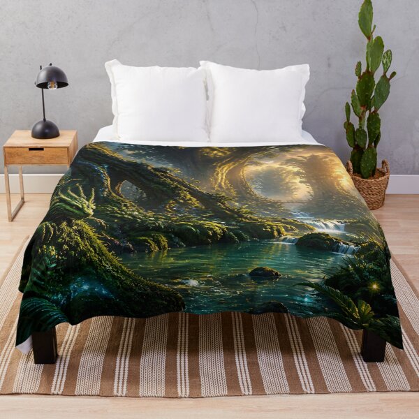 Item preview, Camouflaged Dragon Hides From a Golden Sunrise in a Mystical Forest designed and sold by Fanta-sticky.