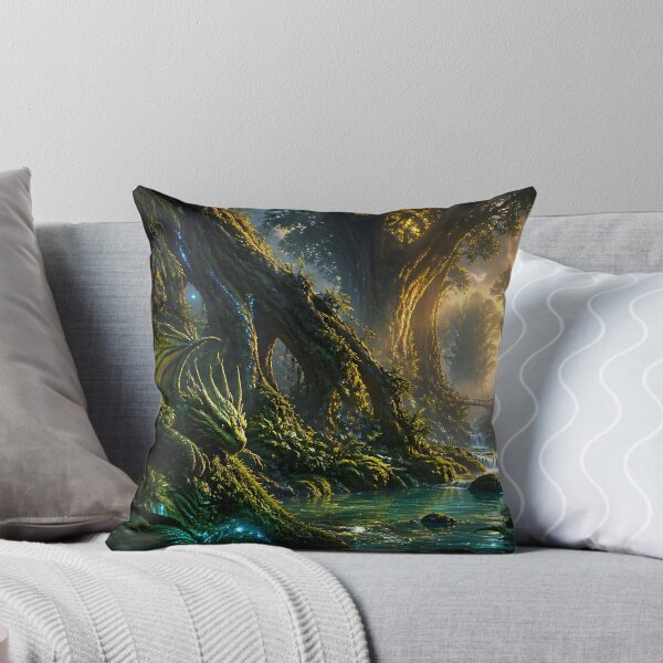 Item preview, Camouflaged Dragon Hides From a Golden Sunrise in a Mystical Forest designed and sold by Fanta-sticky.