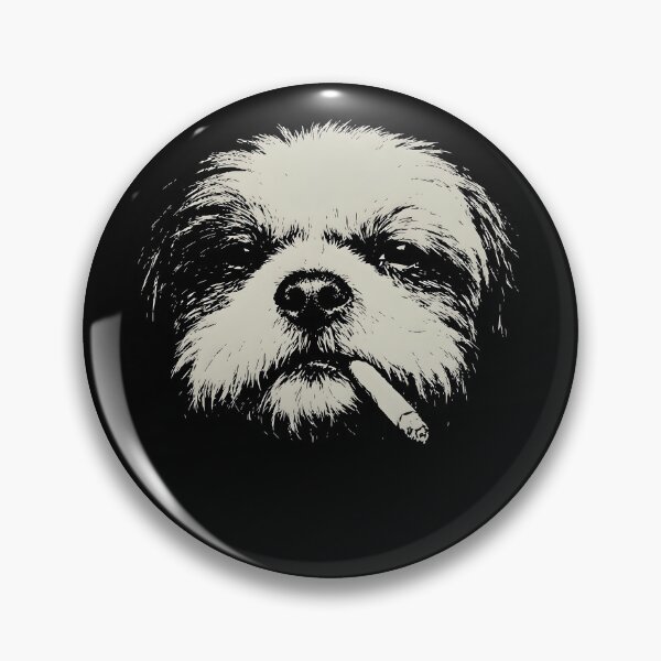 Item preview, Shih Tzu Smoking Cigarette Edgy Vintage Meme Shirt designed and sold by starmuffsre.