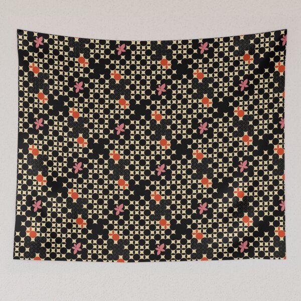 Item preview, Retro Floral Dot Geo Seamless Pattern designed and sold by StefanStudioArt.