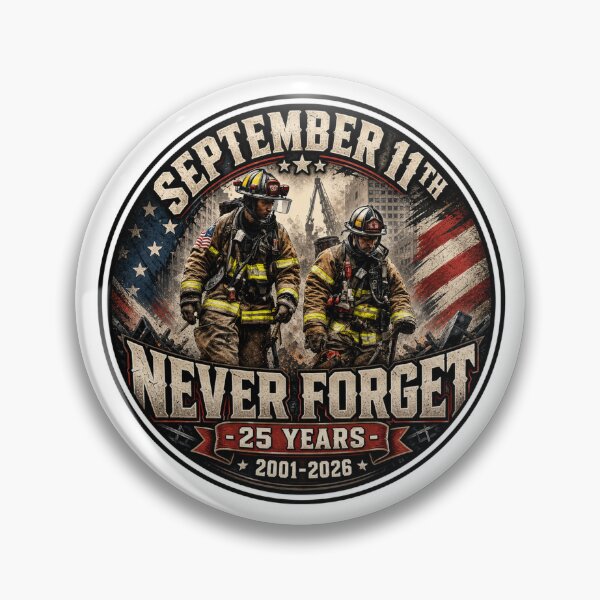 Item preview, September 11th - 911 Firefighter Never Forget 25 Years designed and sold by Wilcox PhotoArt.