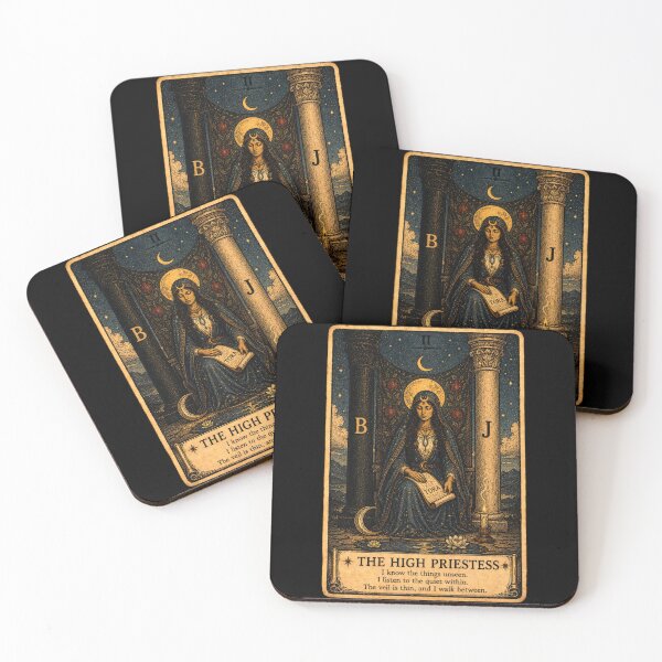 Item preview, The High Priestess Tarot Card - Vintage Spiritual Tarot Illustration designed and sold by ArcanaAbsolute.