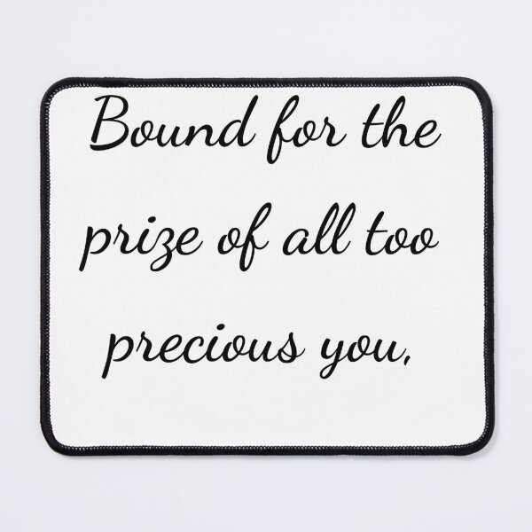 Item preview, “Bound for the prize of all too precious you,” - handwriting black designed and sold by ariksworld.