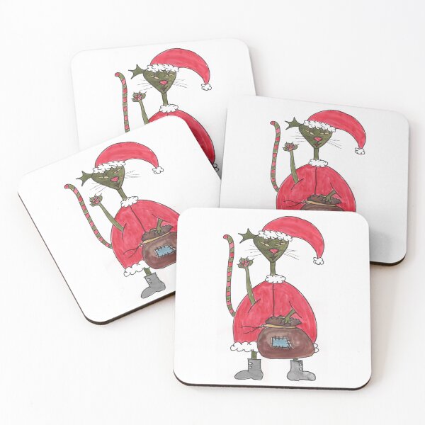 Item preview, Alien Christmas Grinch Cat designed and sold by Anke‘s Bazaar.