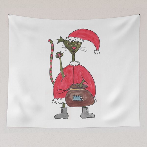 Item preview, Alien Christmas Grinch Cat designed and sold by Anke‘s Bazaar.