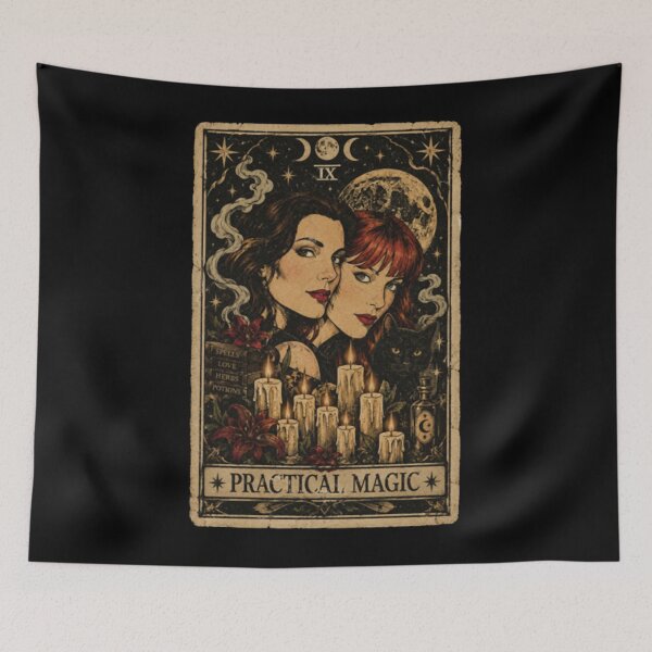 Item preview, Practical Magic Tarot Card Vintage Witchcraft Gothic Graphic designed and sold by NieleJaneda.