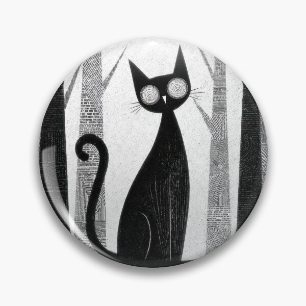 Item preview, Black cat in a forest at night designed and sold by anytka.