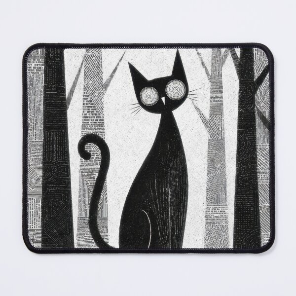 Item preview, Black cat in a forest at night designed and sold by anytka.