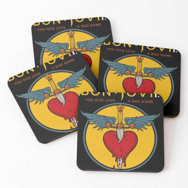Item preview, Bons Jovis You Give Love A Bad Name Rock Band  designed and sold by YuriaAbisarStu.