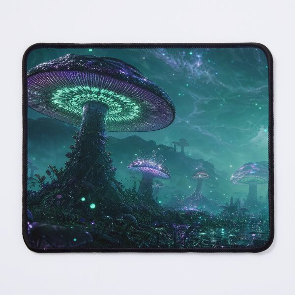 Item preview, Bioluminescent Mushroom Forest Sacred Geometry Mandala | Monkeybusiness designed and sold by monkeybusiness.pt.
