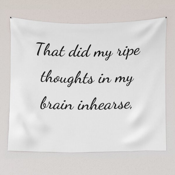 Item preview, “That did my ripe thoughts in my brain inhearse,” - handwriting black designed and sold by ariksworld.