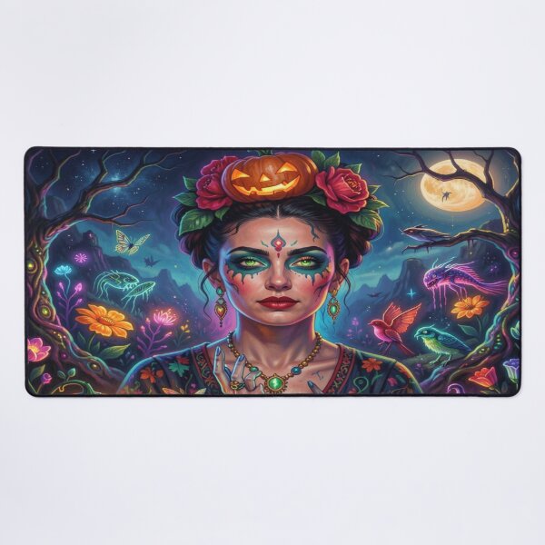 Item preview, Surreal Calavera Night – Kahlo Mystic Flow designed and sold by FotoworldEdel.