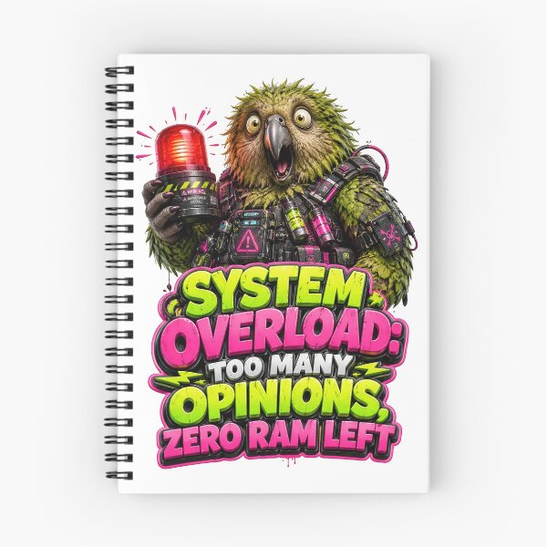 Item preview, System Overload Too Many Opinions Zero Ram Left Kakapo designed and sold by Sovereign Supply Co..